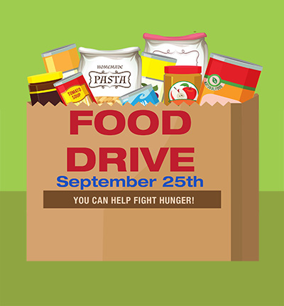 Food Drive on Sept 25 - You can help fight hunger!